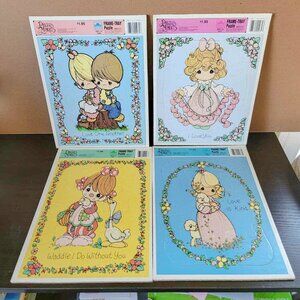 4 Vintage Precious Moments frame-tray puzzle